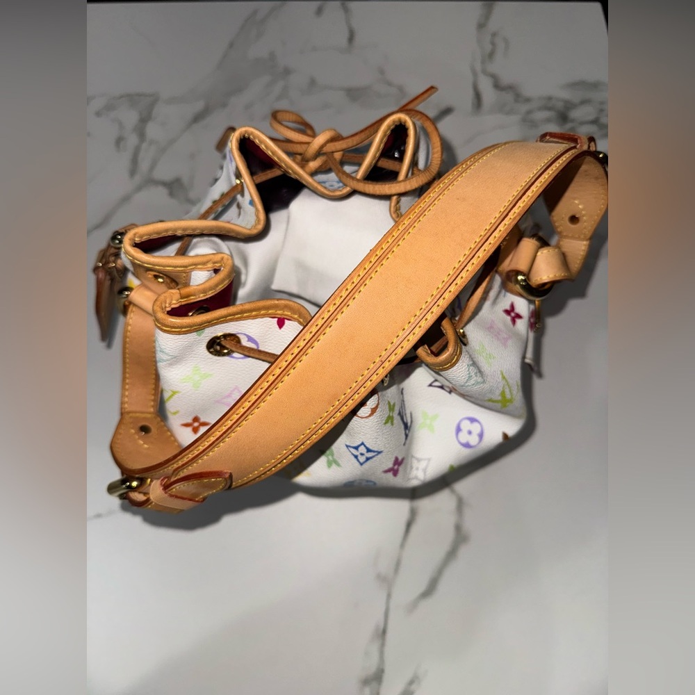 Louis Vuitton x Murakami White Multicolor Petit Noe Bag - Picture 8 of 12